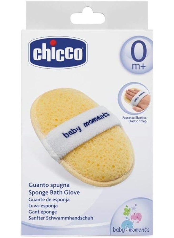 Chico Chicco baby bath sponge with elastic band for grip and suitable for sensitive skin, baby sponge - bath sponge - baby supplies - bathing tools. - Image 1