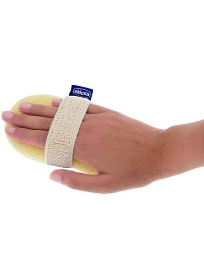 Chico Chicco baby bath sponge with elastic band for grip and suitable for sensitive skin, baby sponge - bath sponge - baby supplies - bathing tools. - Image 2