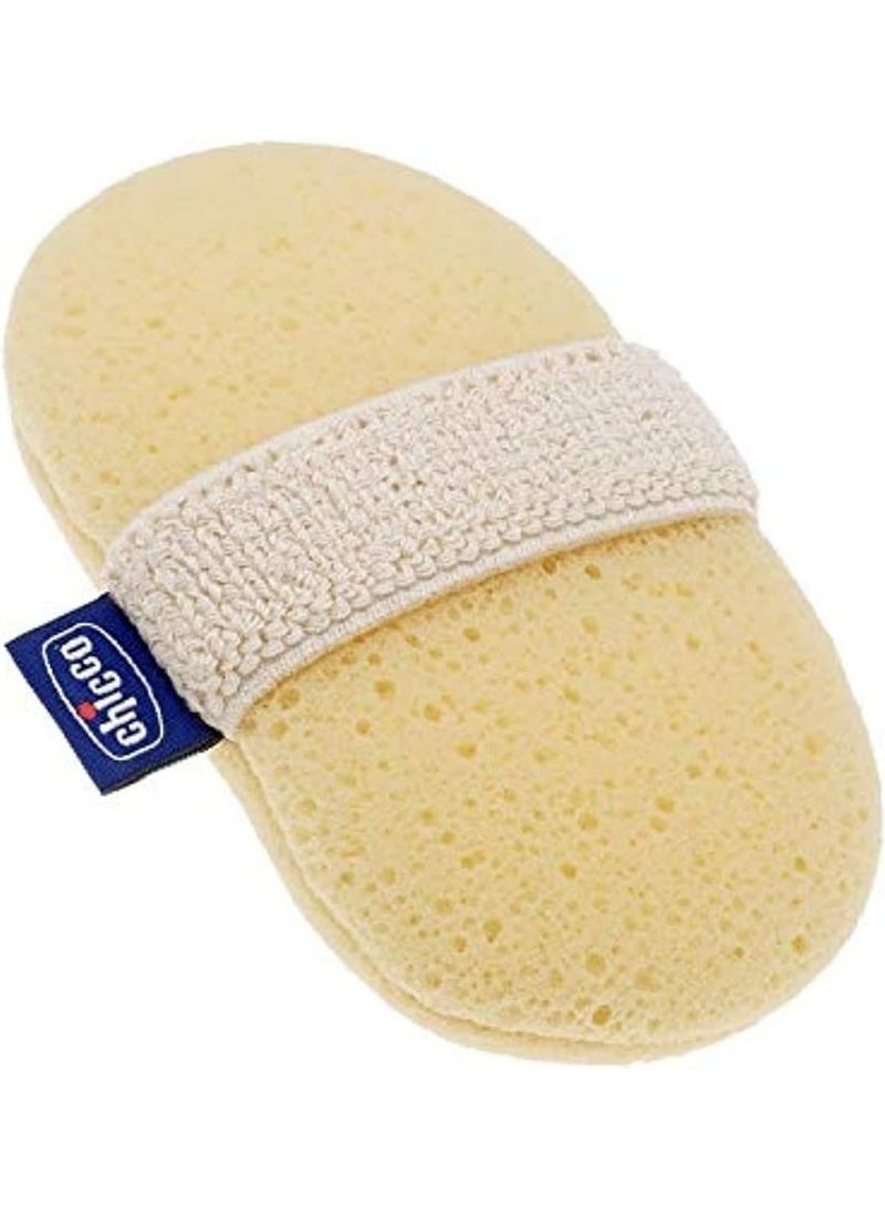 Chico Chicco baby bath sponge with elastic band for grip and suitable for sensitive skin, baby sponge - bath sponge - baby supplies - bathing tools. - Image 3