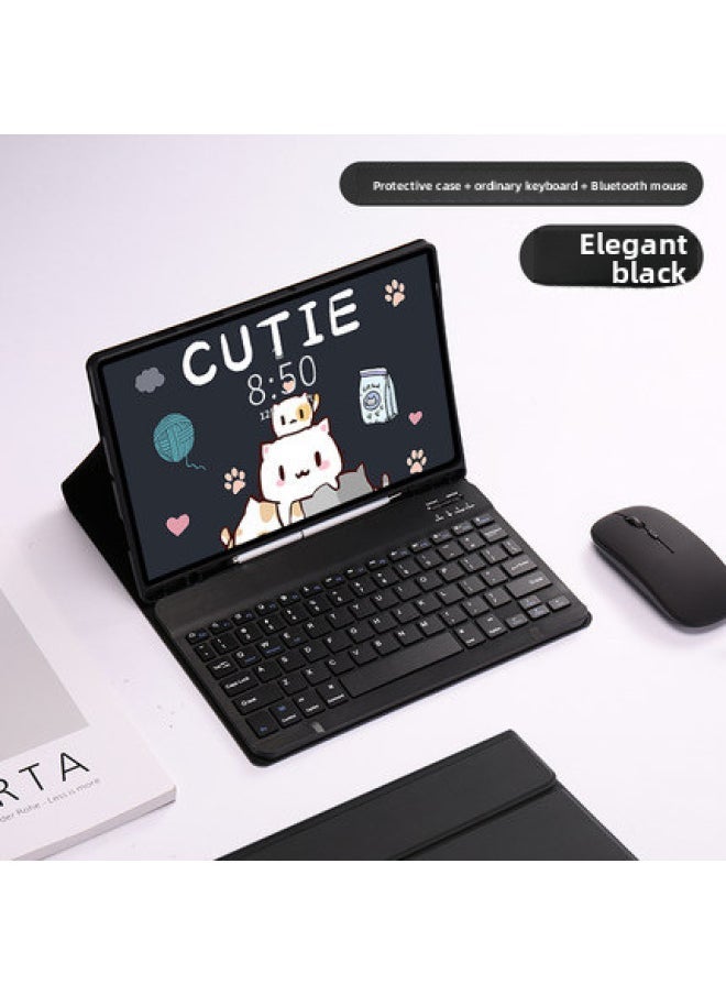 Applicable To Samsung A9Plus With Pen Slot Protective Cover S9FE Split Bluetooth Touch Keyboard X810 Colorful Backlight-Color:Elegant Black ]-Product Type:Tab S9FEPlus 12.4(X610/616) With 10-inch Keyboard  - Image 1