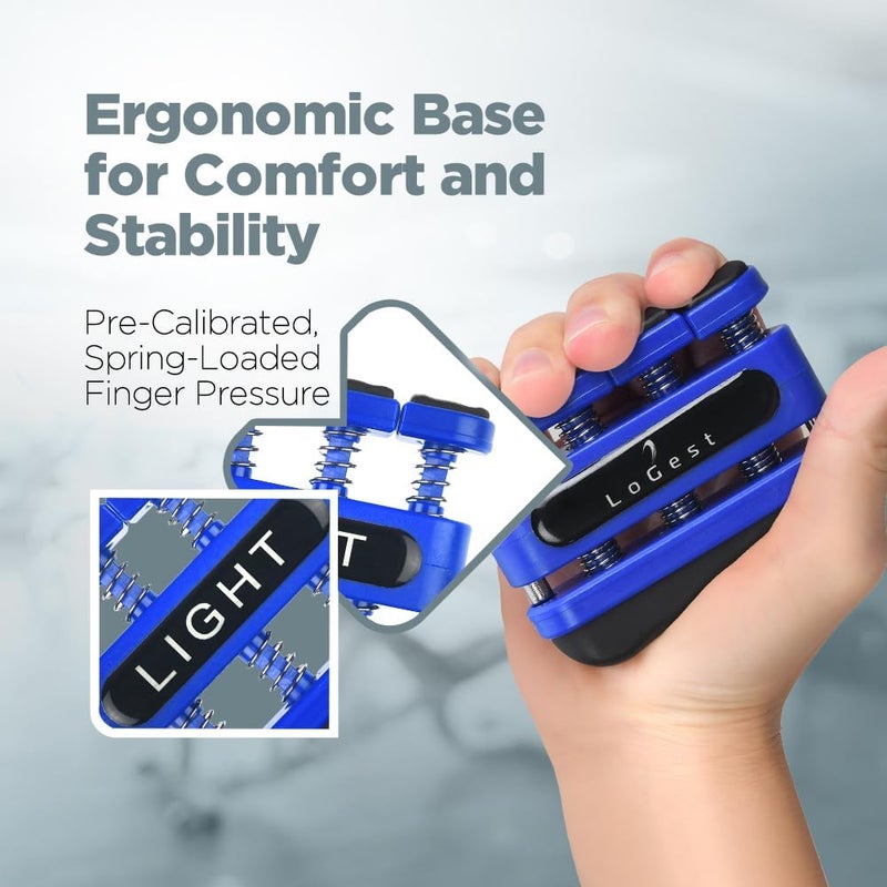 Logest Finger Strengthener - Finger Exerciser for Forearm and Hand Strengthener - Hand Grip Workout Equipment for Musician, Rock Climbing and Therapy - Image 2