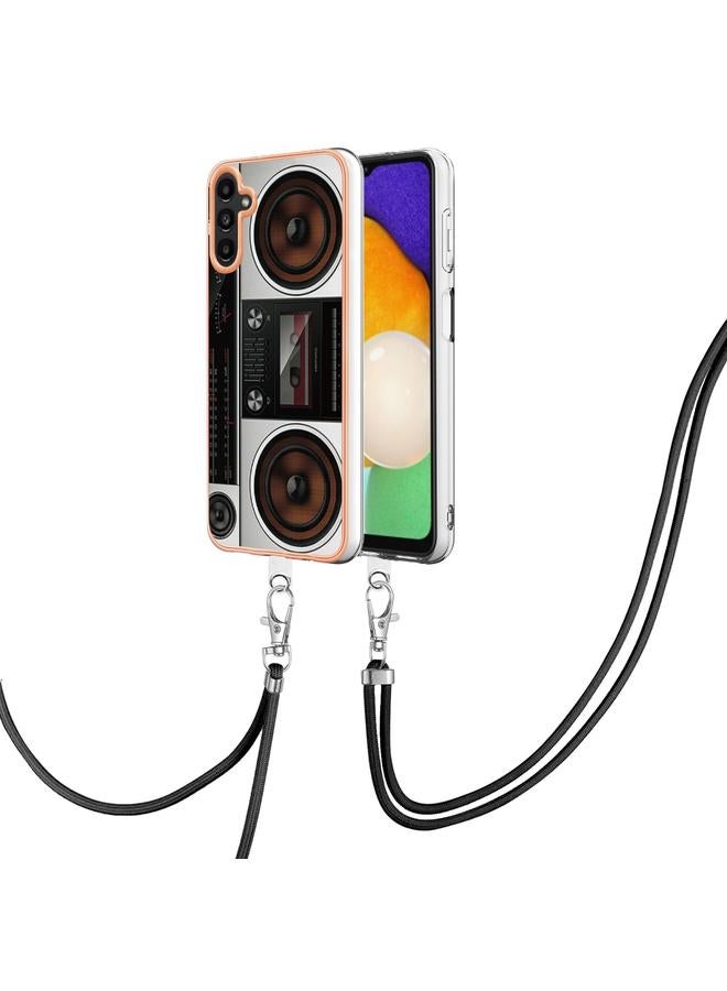 S-TOP Case For Samsung Galaxy A35 Electroplating Dual-side IMD Phone Case with Lanyard - Image 1