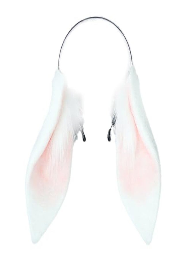 Faylay Women Cosplay Bunny Ears Rabbit Headband Animal Ears Furry Bunny Ears Party Accessories (MHTCET-1White) - Image 1
