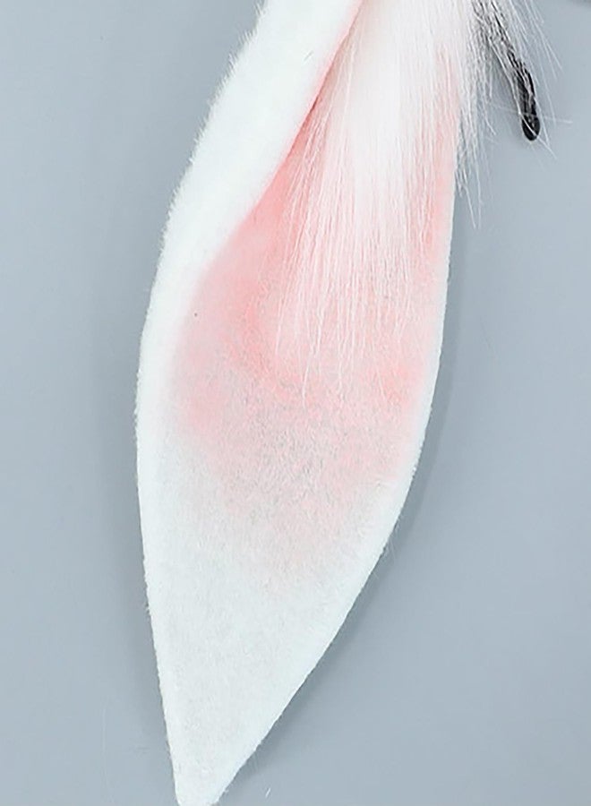 Faylay Women Cosplay Bunny Ears Rabbit Headband Animal Ears Furry Bunny Ears Party Accessories (MHTCET-1White) - Image 5
