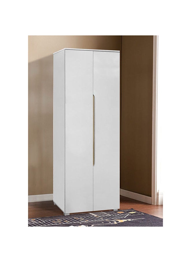 DANUBE HOME Hornbill Shoe Rack Cabinet 20 Pairs 2 Door Shoe Storage Organizer For Entryway White/Oak 60x40x180 cm  - Image 1