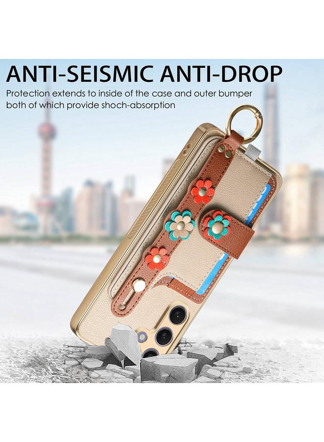 S-TOP Case For Samsung Galaxy S24+ 5G Stereoscopic Flowers Wristband Card Bag Phone Case - Image 4
