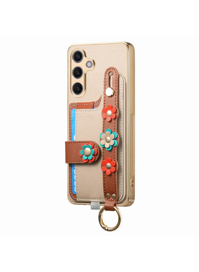 S-TOP Case For Samsung Galaxy S24+ 5G Stereoscopic Flowers Wristband Card Bag Phone Case - Image 2