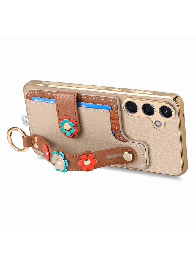 S-TOP Case For Samsung Galaxy S24+ 5G Stereoscopic Flowers Wristband Card Bag Phone Case - Image 3