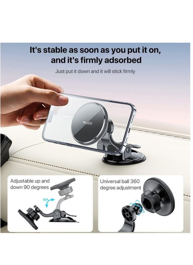 Yesido C177 Mini Suction Cup Type Magsafe Magnetic Car Holder - Image 3