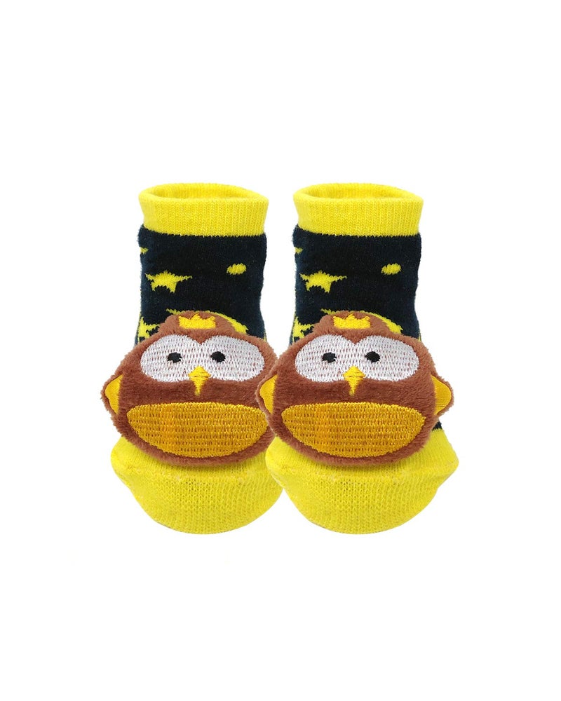 Bowbear Adorable Baby 6 Pair Non-Skid Bootie Socks (Exciting Storytime) - Image 4