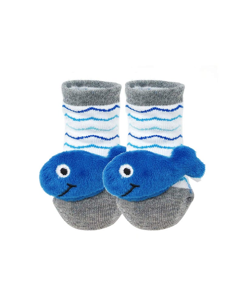 Bowbear Adorable Baby 6 Pair Non-Skid Bootie Socks (Exciting Storytime) - Image 3