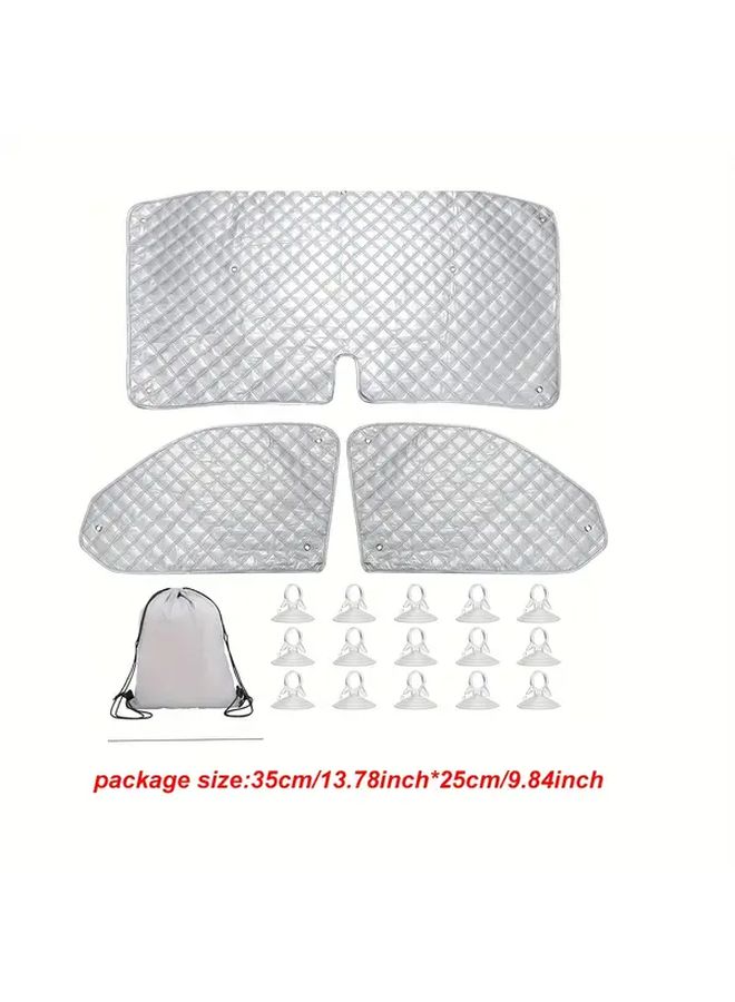 Sunshade Kit For Vans 3 Pieces Front And Rear Windows Lightweight Easy Install - Image 2