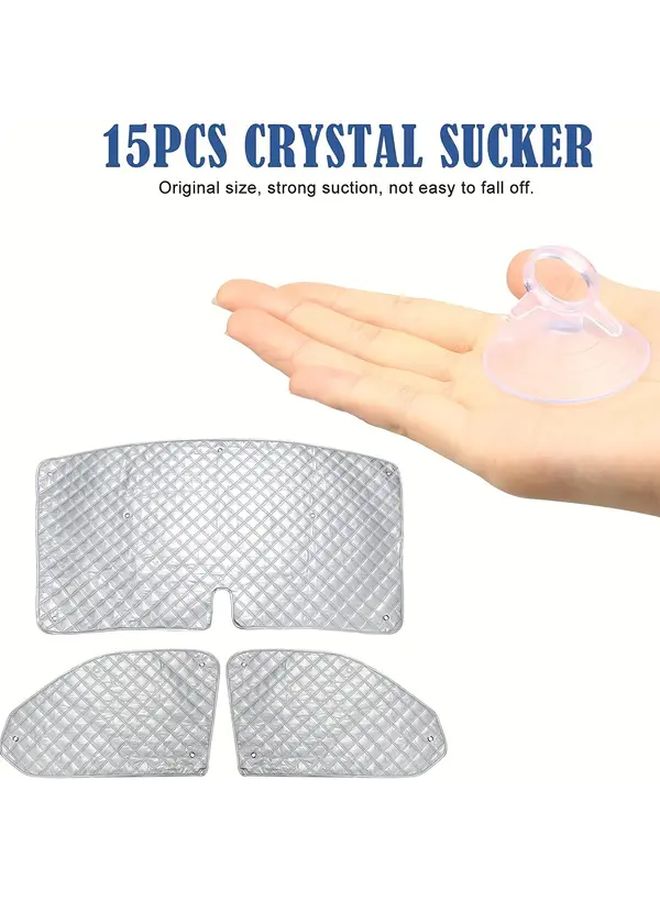 Sunshade Kit For Vans 3 Pieces Front And Rear Windows Lightweight Easy Install - Image 4