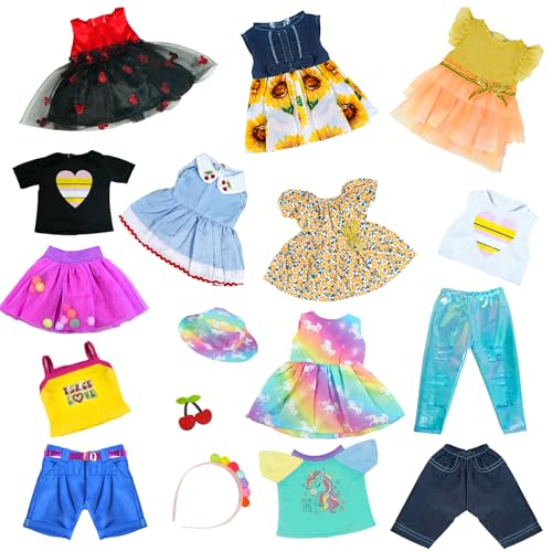 ARTST American 18 inch Doll Clothes Accessories 18PCS Doll Clothes Outfit Dress for 18 inch Valentines Gift for Girls10 Set - Image 5
