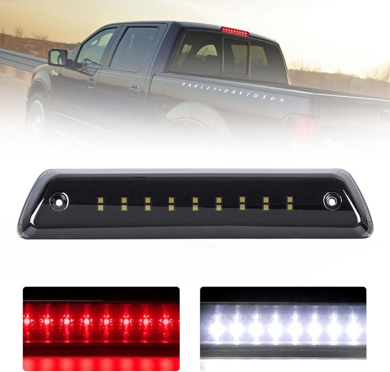FIERYRED Third Brake Light/Reverse Light Smoked Compatible with 2009-2014 Ford F150 Light,Rear Cab Light,3rd lights Power Saving IP67 Waterproof - Image 1
