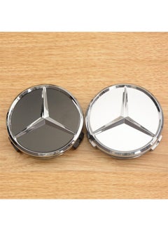 HY 4PCS Premium Silver Wheel Center Cap Set For Mercedes  - Image 4