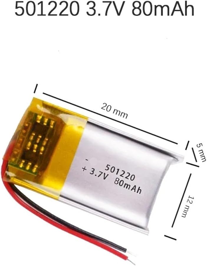 3 7V 80mAh Rechargeable Lithium Polymer Battery 10 Pcs - Image 3