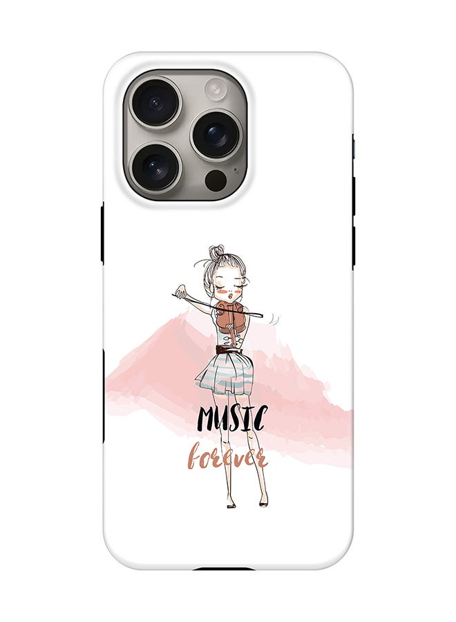 Stylizedd Tough Pro Magnetic Case for iPhone 16 Pro, Dual Layer hybrid PC + TPU Mobile Cover Matte - Music Forever - Image 1