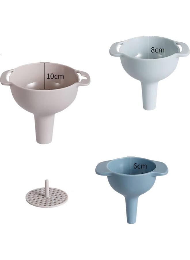 Mengting Multifunctional Funnel Set With Oil Filter, Kitchen Household Oil Strainer Funnel For Decanting Plastic Wine Funnel 4512 - Image 1
