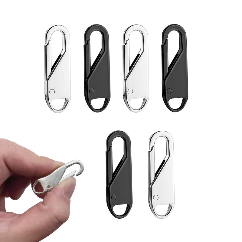 DHANHAR Small Zipper Carabiner Clips, 10Pcs Elegant Zinc Alloy Zipper Pull Replacement for Travel, Commuting and Camping, Universal Zip Puller Replacement for Luggage, Backpacks, Jackets, Coat, Purses - Image 1