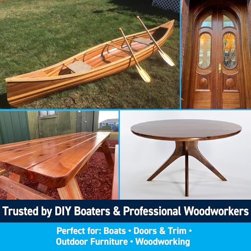 TotalBoat Gleam Marine Spar Varnish, Gloss and Satin Polyurethane Finish for Wood, Boats and Outdoor Furniture (Gloss Quart) - Image 3