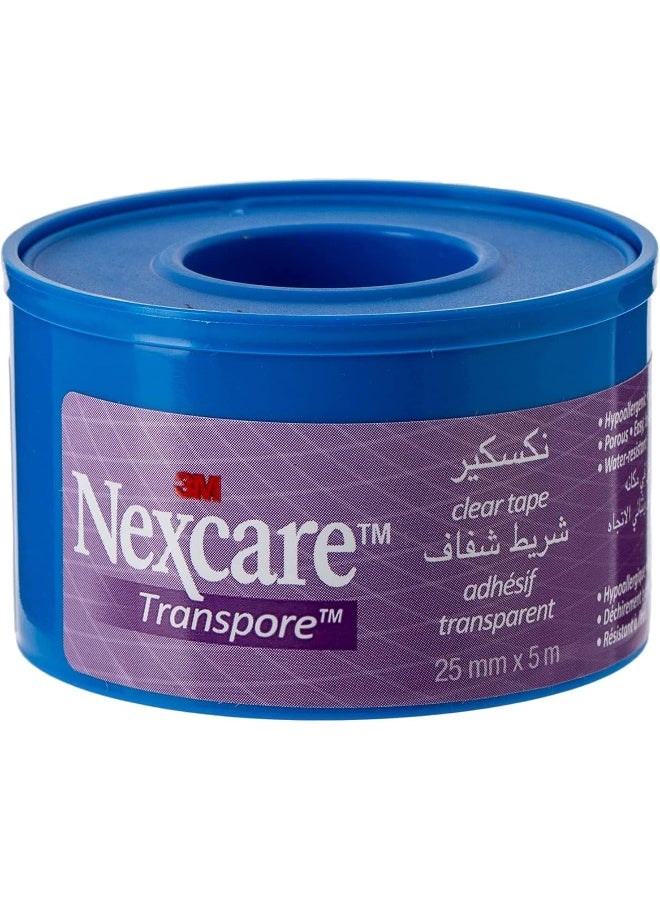 Nexcare 3M Transpore Tape, Clear, 25 X 5Mm, One Size - Image 1
