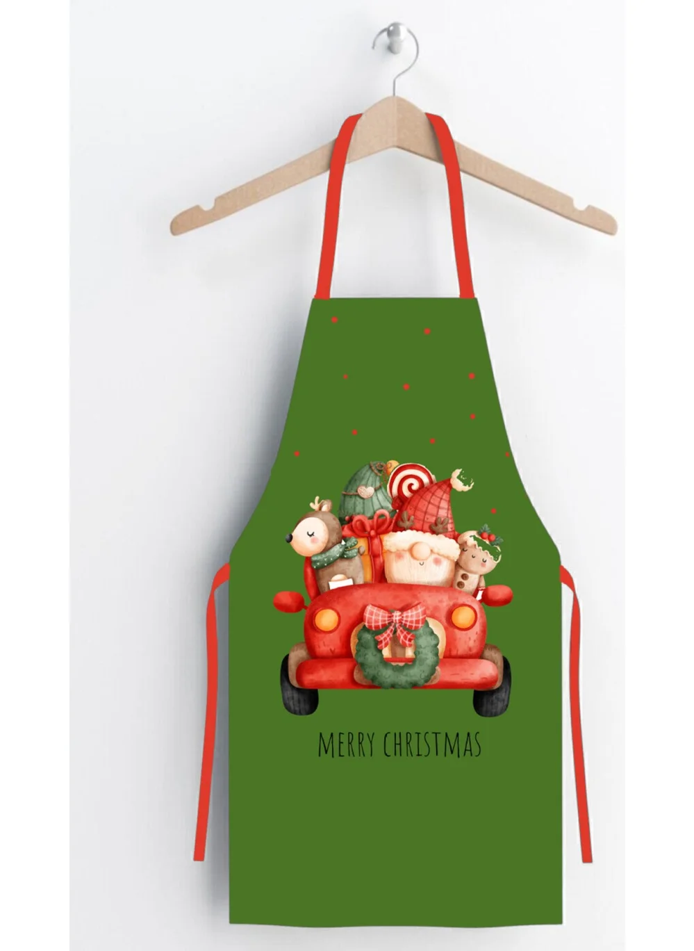 Ays Home New Year's Green Trolley Kitchen Apron