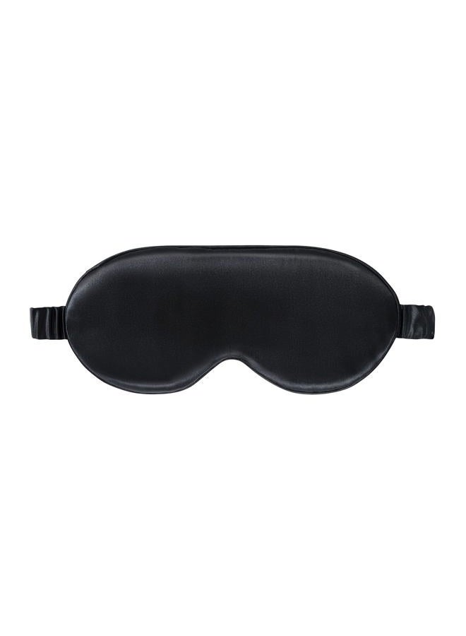 SLIP قناع النوم المنحني من سليب | 100% حرير توت نقي، ناعم للغاية | تصميم منحني، يمنع ضغط العين | حزام قابل للتعديل، مثالي للسفر - أسود - Image 3