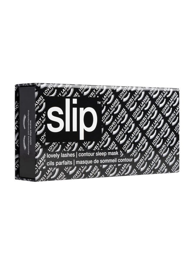 SLIP قناع النوم المنحني من سليب | 100% حرير توت نقي، ناعم للغاية | تصميم منحني، يمنع ضغط العين | حزام قابل للتعديل، مثالي للسفر - أسود - Image 5