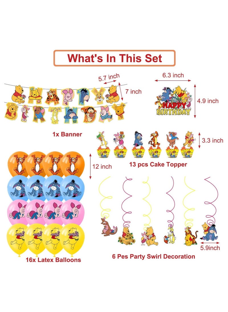 عام **مستلزمات حفلة عيد ميلاد ويني ذا بوه، زخارف حفلة ذات طابع ويني ذا بوه.** - Image 3