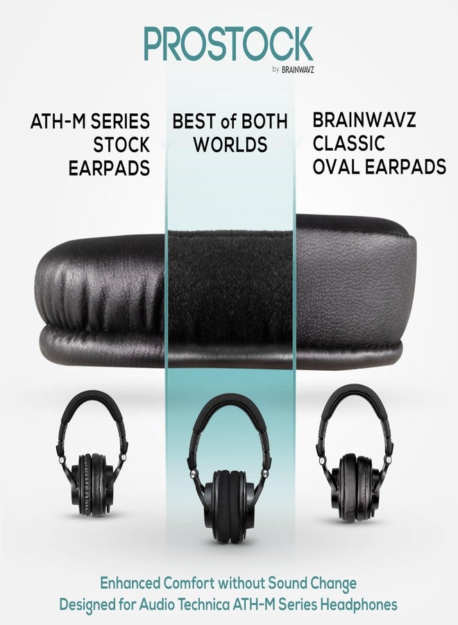 Brainwavz ProStock ATH M50X Upgraded Earpads, Improves Comfort & Style Without Changing The Sound - Ear Pad Designed for ATH-M50X M50BTX M20X M30X M40X Headphones, Vegan Leather (Micro Suede) - Image 2