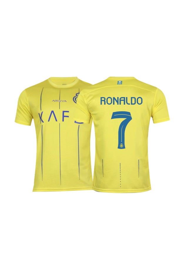23-24 Saudi Arabia League Riyadh Victory Home 7 Ronaldo Jersey Football Jersey Short Sleeve Suit Ronaldo