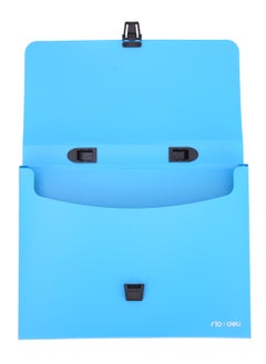 Deli Deli EB50002 RIO A4-1P PP Expanding File, Push-Lock Closure with Handle, Durable PP Material, Large Capacity, Blue/Green/Red,  - Image 2
