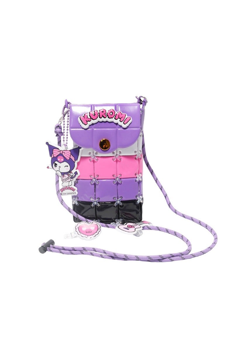 general Kuromi crossbody patchwork bag children's cute accessory bag little girl toy handmade DIY bag - Image 1