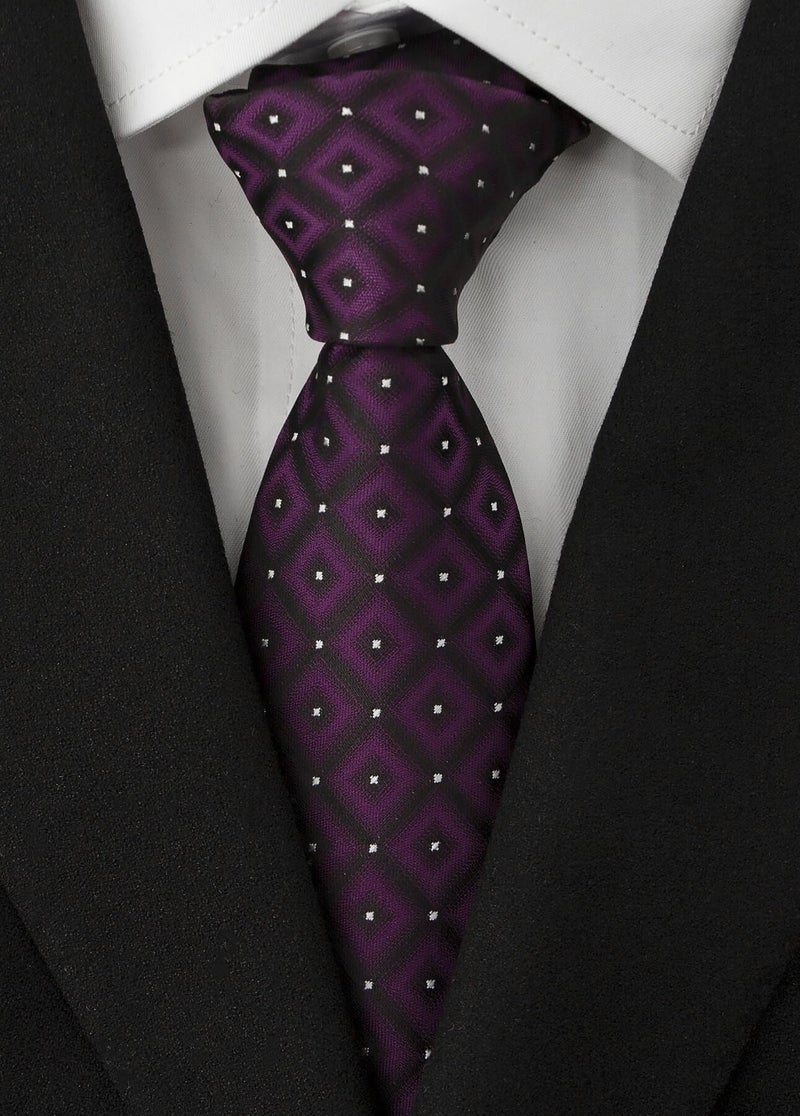 Adulove Men's Necktie Classic Silk Tie Woven Jacquard Neck Ties 6 PCS - Image 5