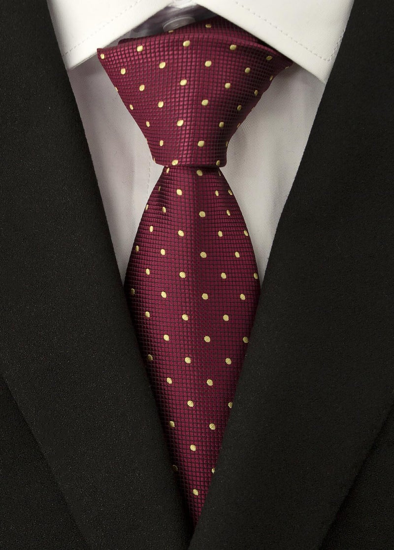 Adulove Men's Necktie Classic Silk Tie Woven Jacquard Neck Ties 6 PCS - Image 3