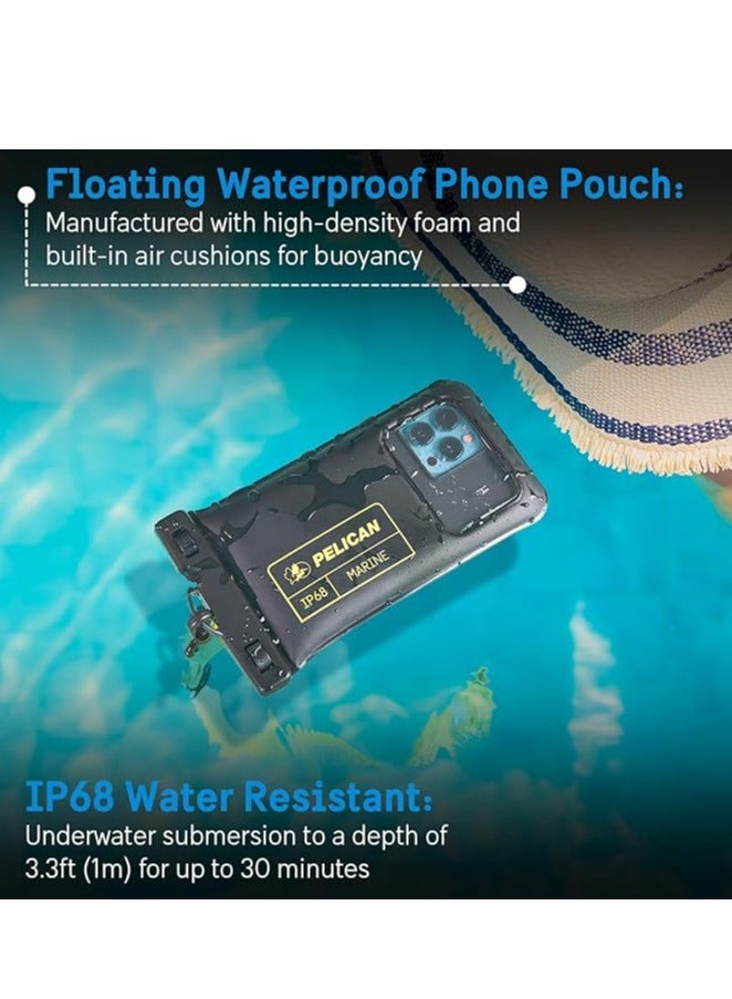 بيلكان Pelican 2-Pack Marine IP68 Waterproof Phone Pouch – Floating, Regular Size, Universal Waterproof Case - Image 2
