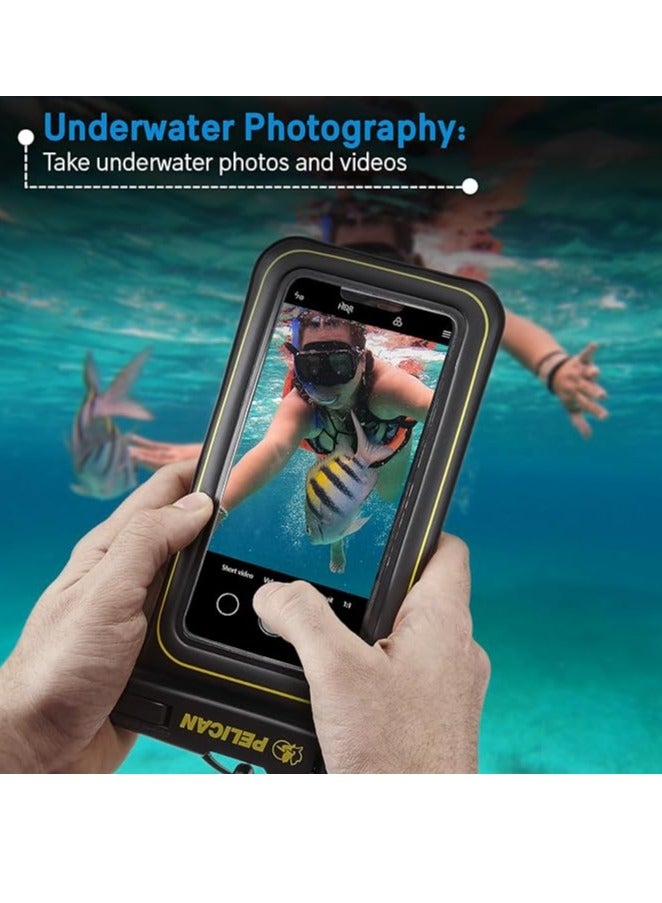 بيلكان Pelican 2-Pack Marine IP68 Waterproof Phone Pouch – Floating, Regular Size, Universal Waterproof Case - Image 4