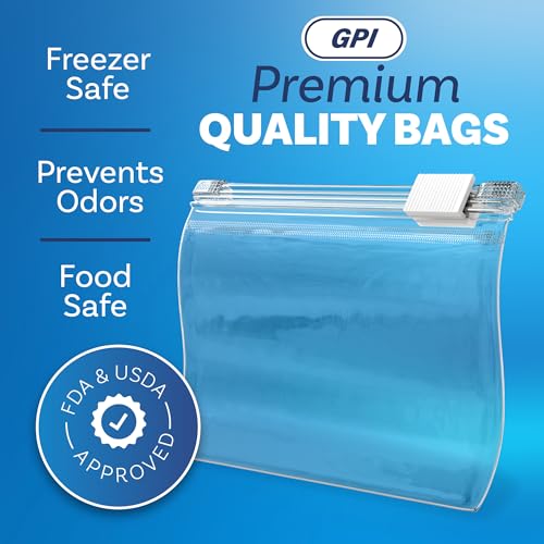 GPI POLY 200 Count - Slider Zip Food Storage Snack Bags, 4" x 3" 2 Mil, Strong & Durable For Nuts, Candy, Snacks, Seeds, Jewelry & More. GPI - Image 3
