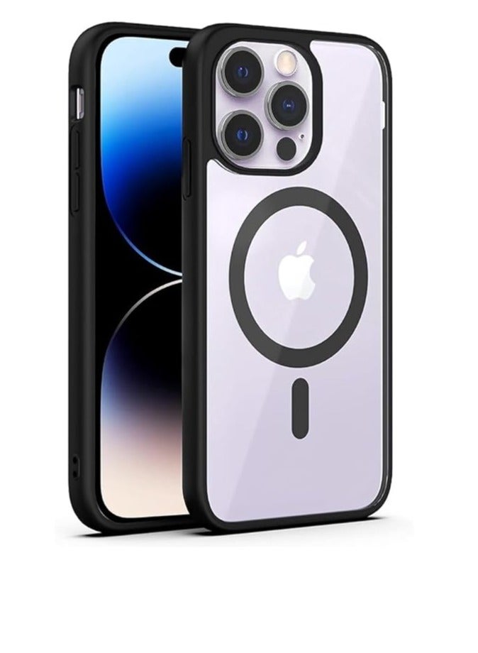 shomira iPhone 13 Pro Max Case Clear [Compatible with Magsafe] [Strong Magnet] [Non-Yellowing] Magnetic Slim Thin Bumper Phone Cover, Lightweight, and Durable Clear  - Image 1