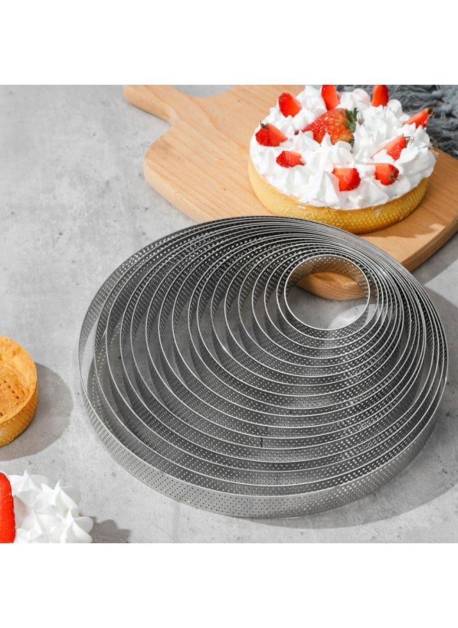 304 Stainless Steel Round Punched Mousse Circle Cake Mold Tower Circle French Mousse Cheese Tart Circle Baking Utensils-Specifications - Image 3