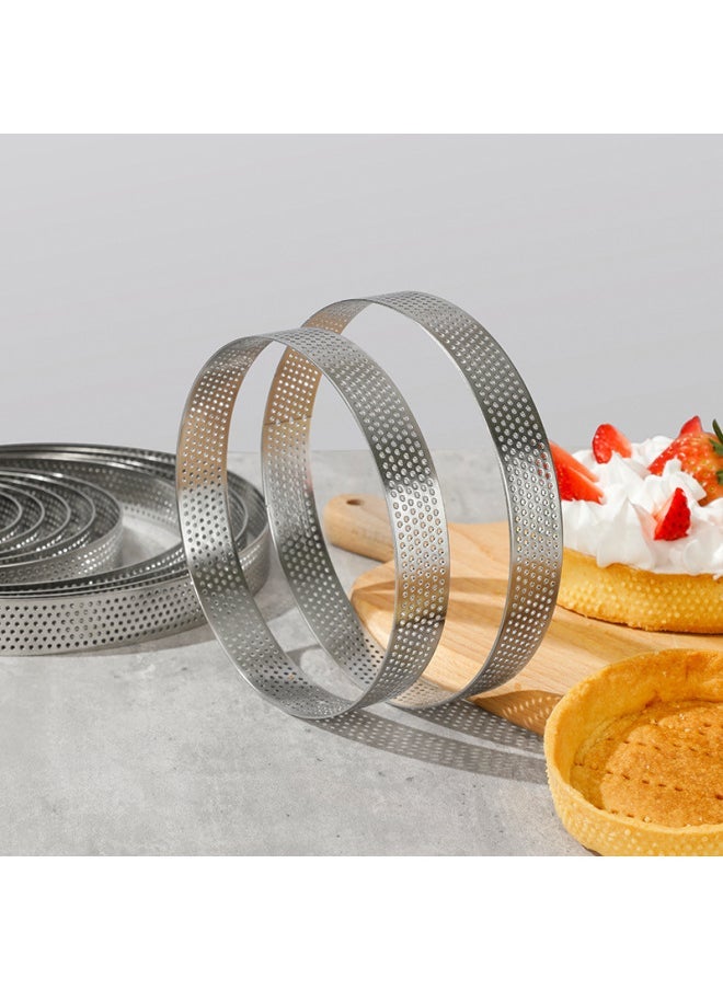 304 Stainless Steel Round Punched Mousse Circle Cake Mold Tower Circle French Mousse Cheese Tart Circle Baking Utensils-Specifications - Image 2