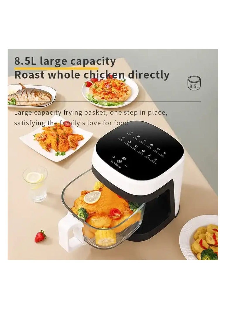 Visual Air Fryer 8.5L - Fully Automatic Electric Fryer, Multifunctional Cooker with Turbo Air Circulation, Digital Touch Panel, and Oil-Free Cooking - Image 2