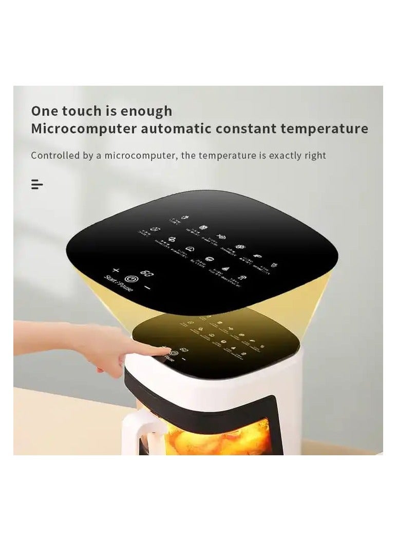 Visual Air Fryer 8.5L - Fully Automatic Electric Fryer, Multifunctional Cooker with Turbo Air Circulation, Digital Touch Panel, and Oil-Free Cooking - Image 3