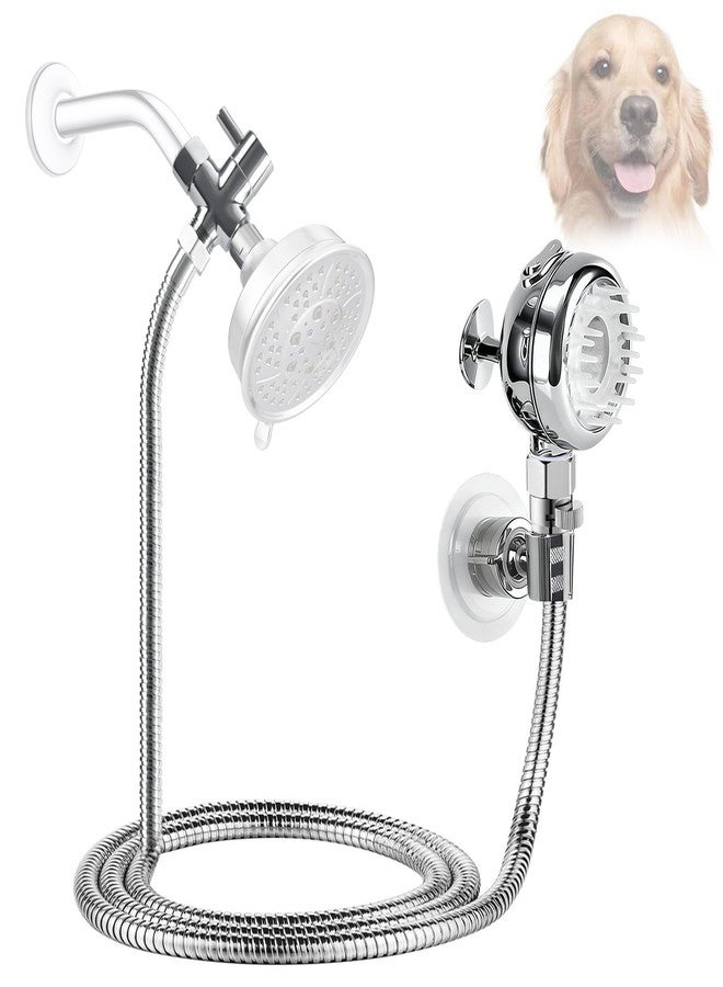 Sneatup Pet Shower Set with 8.2ft Hose & Flow Control Valve for Bathroom Shower Arm - Image 1