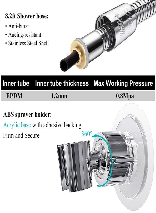 Sneatup Pet Shower Set with 8.2ft Hose & Flow Control Valve for Bathroom Shower Arm - Image 4