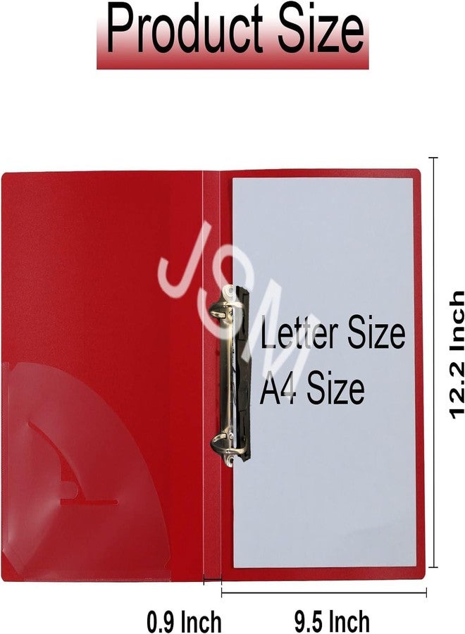 JSMSH Your's Favourite Ring Binder File for Documents,Projects & Certificates, 2D A4 Size Tough & Durable A4 Size Ring Binder Box Board File (Pack of 12, Red) - Image 3