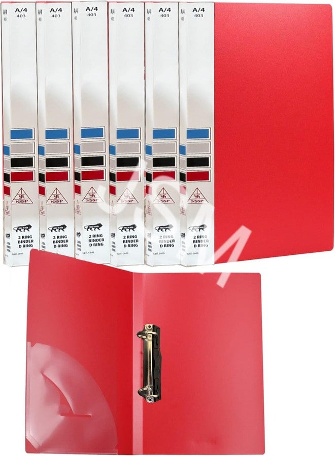 JSMSH Your's Favourite Ring Binder File for Documents,Projects & Certificates, 2D A4 Size Tough & Durable A4 Size Ring Binder Box Board File (Pack of 12, Red) - Image 5