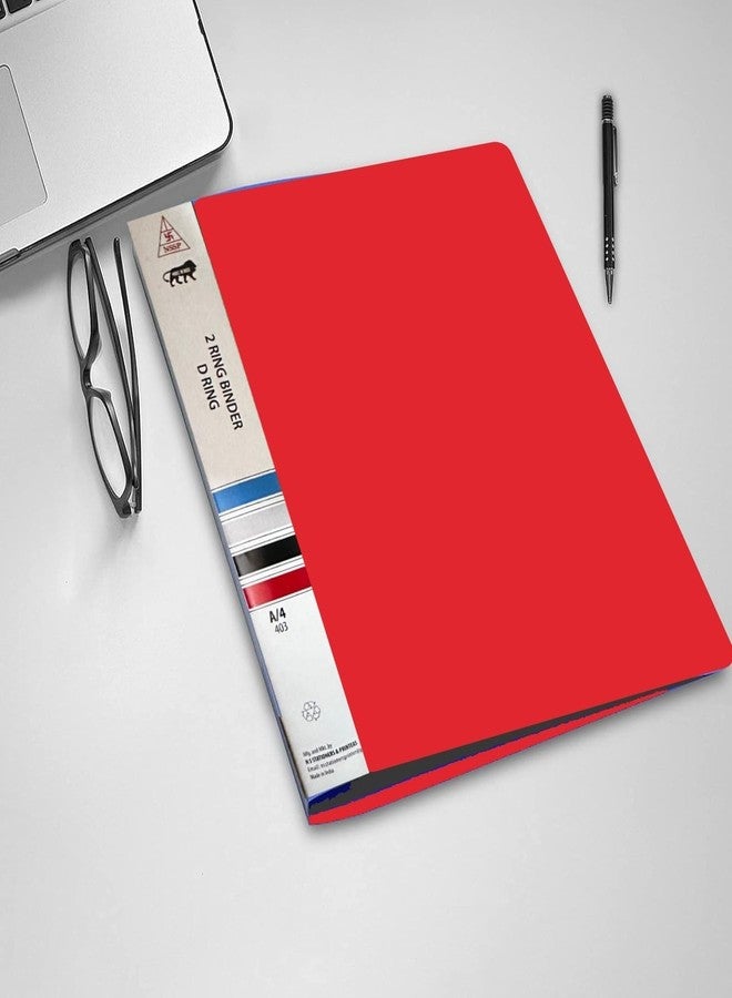 JSMSH Your's Favourite Ring Binder File for Documents,Projects & Certificates, 2D A4 Size Tough & Durable A4 Size Ring Binder Box Board File (Pack of 12, Red) - Image 2