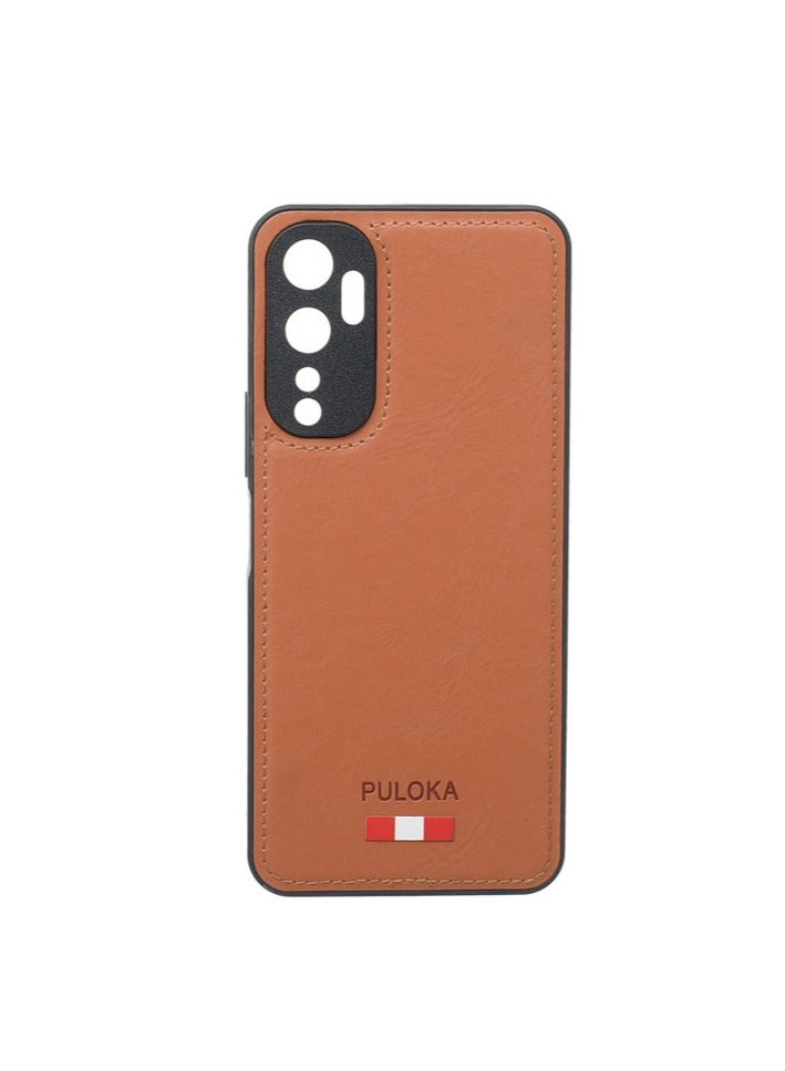 Leather Silicone And Plastic Back Phone Protection Cover For Infinix Hot 20 - Havan - Image 1